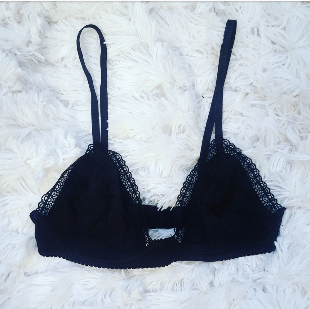 NWOT Anthropologie Silk Lace Brallette